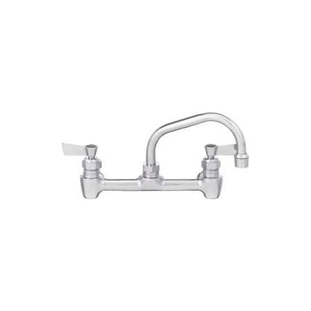 Fisher Mfg Fisher, 8" Centers Backsplash Faucet W/8" Swing Spout, Polished Chrome 64742
